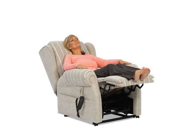 The Hampshire chair fully reclined and someone sleeping