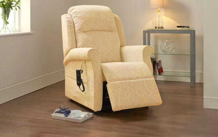 light brown made to measure recliner chair in living room