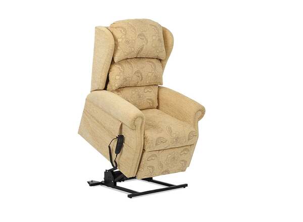 The Surrey mobility chair fully raised to easy the sitting